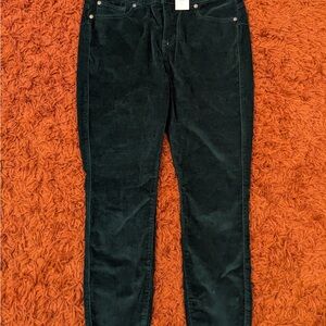 Torrid Bombshell Skinny High Rise Dark Green Corduroy Pants